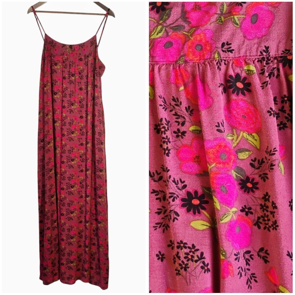 NATURAL LIFE Pink Spaghetti Strap Maxi Dress